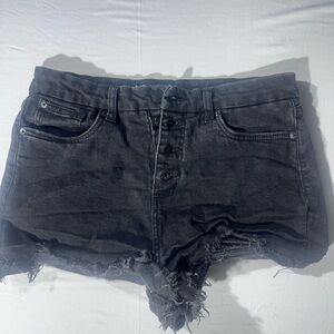 No Boundaries Black Distressed Denim Jean Shorts
